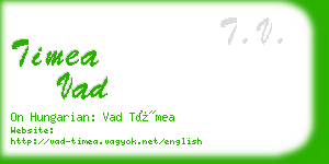 timea vad business card